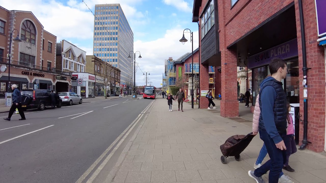 Walking around Burlington Road, New Malden, High Street, London Walking Tour 4K
