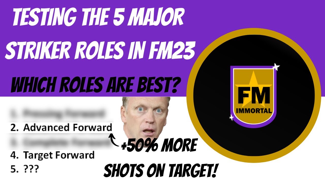 Which striker roles generate the most goals in FM23? - Football Manager tips