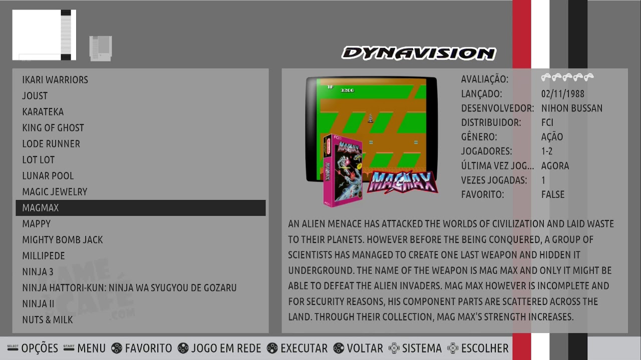 Lista de jogos do Dynavision - Game com Caf&eacute;