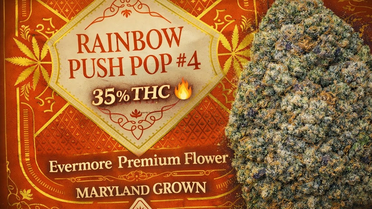 35% Rainbow Push Pop #4 🌈 | Evermore Premium Flower Review (MD Dispensary)