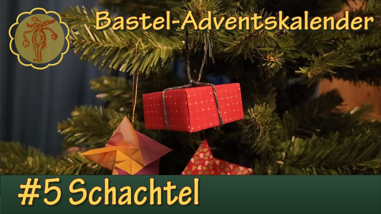 Papier-Schachtel mit Deckel basteln (Bastel-Adventskalender #5)