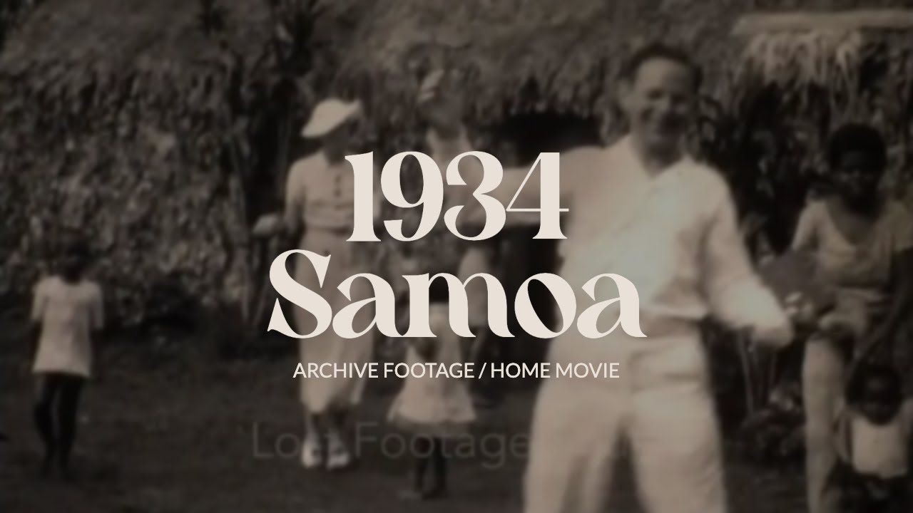 Archive footage of 1930s Cruise Vacation: Luxury Travel | Samoa home movie 16mm film
