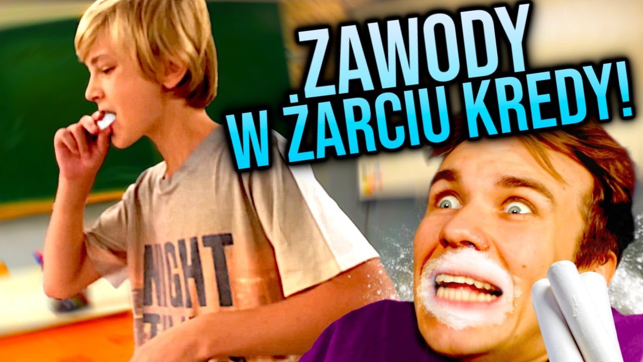 SZKOŁA - WYŚCIGI W JEDZENIU KREDY