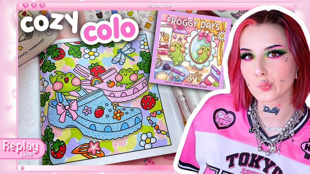 mon cahier préf 🐸🖍️ cozy colo: froggy days (live coloriage) | 03/02/26 (Rediff Live)