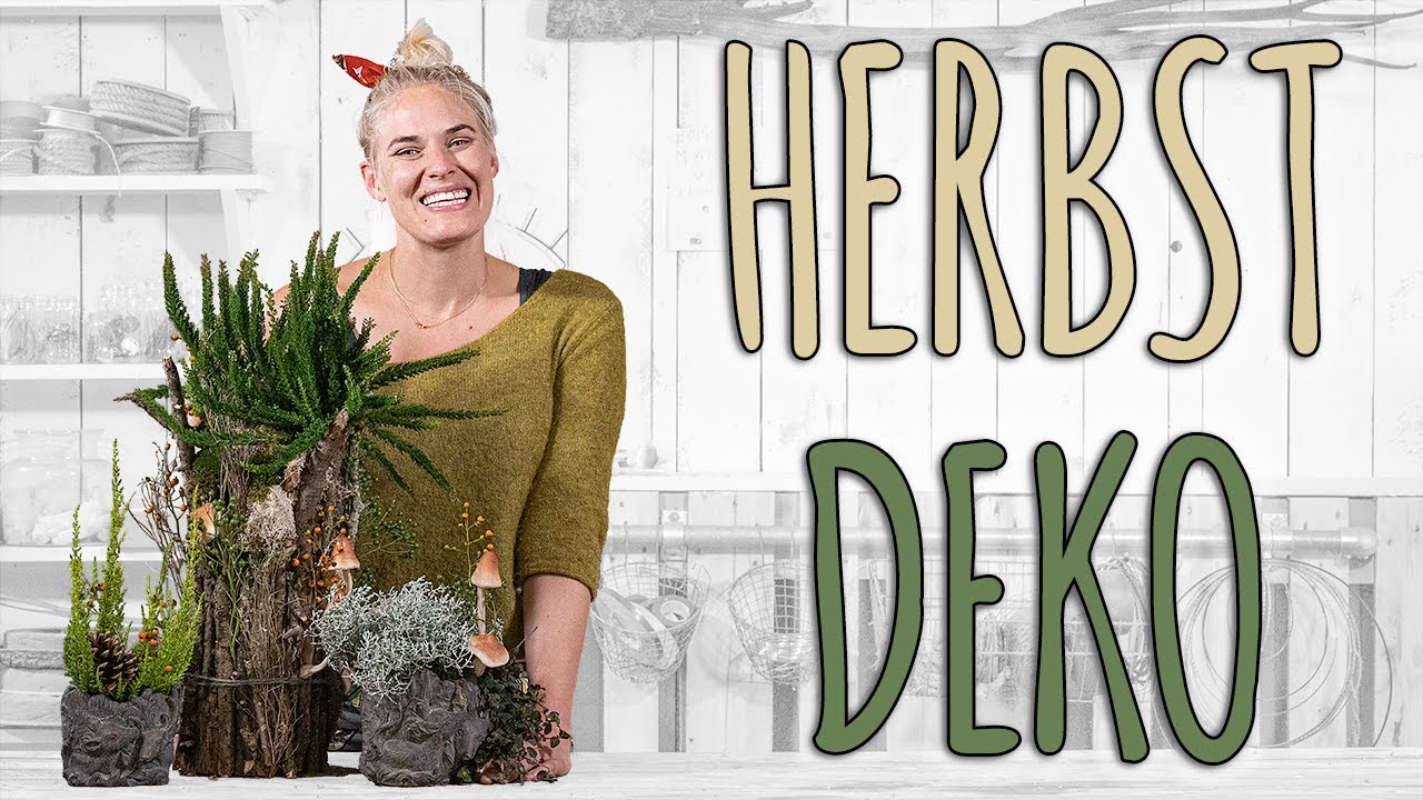 HERBSTDEKO FÜR DRAUßEN MIT MATERIALIEN AUS DER NATUR - DIY