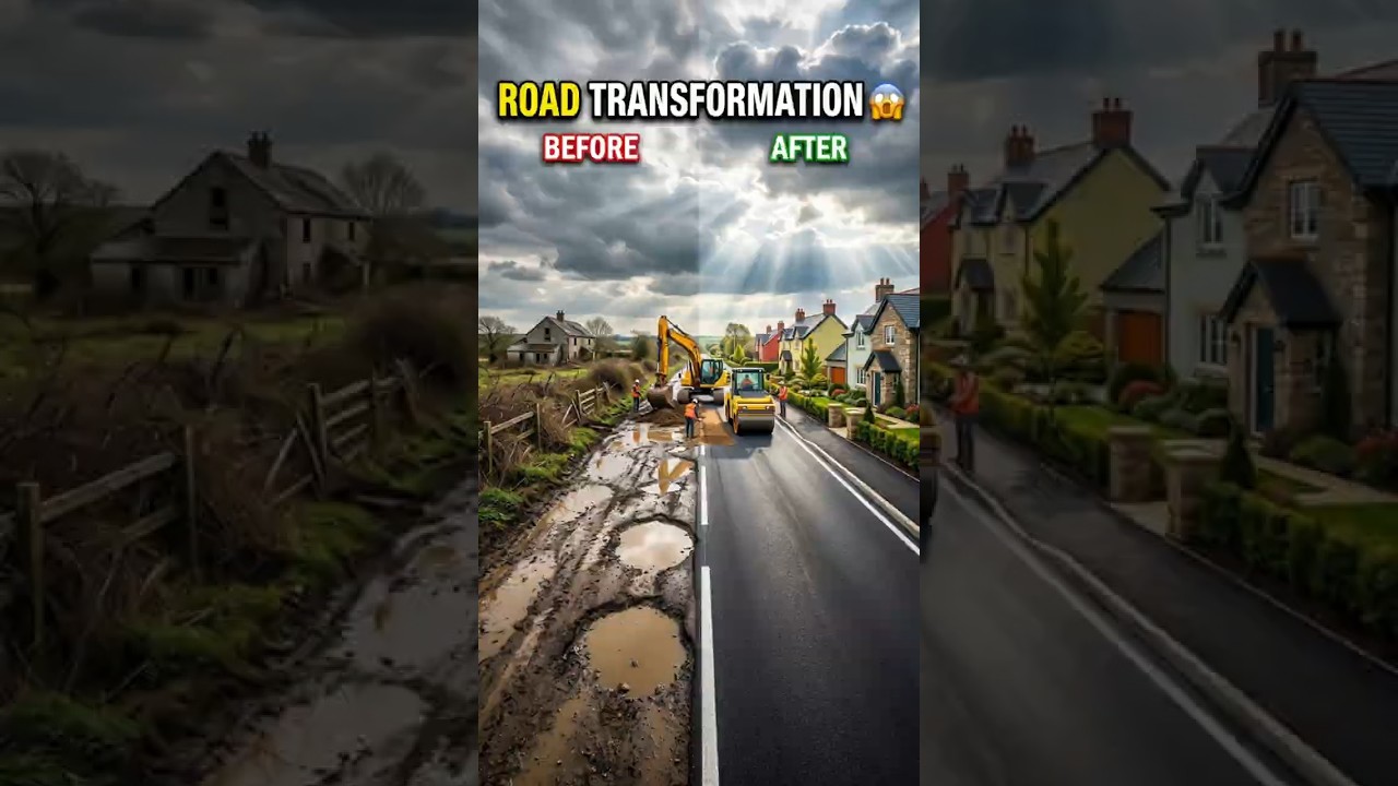 Broken Mud Road Restoration to Modern Village 🚧 | Satisfying Timelapse