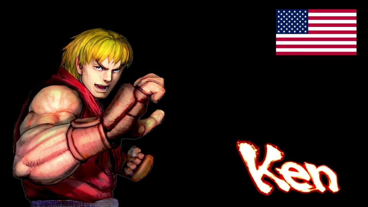 Ultra Street Fighter IV All KO Clips Voice Japanese and English in Reverse