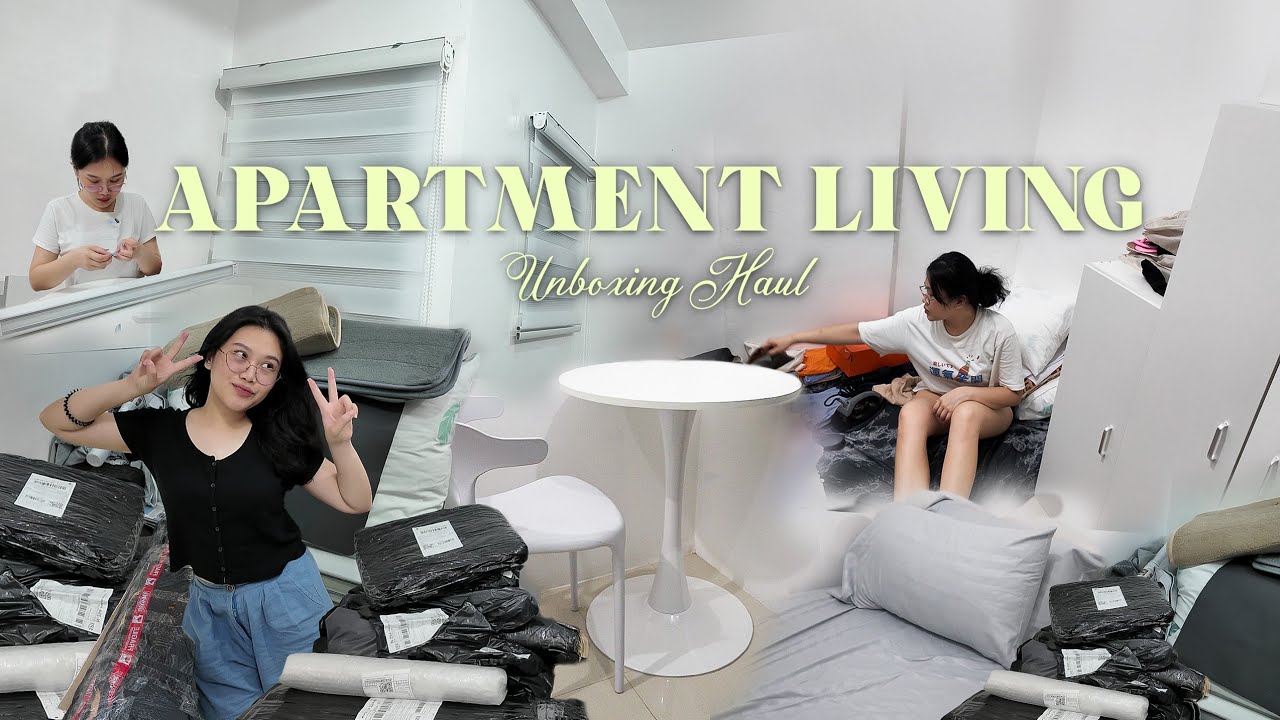 APARTMENT LIVING | Unboxing haul, and organizing.📦😇🫶🏡