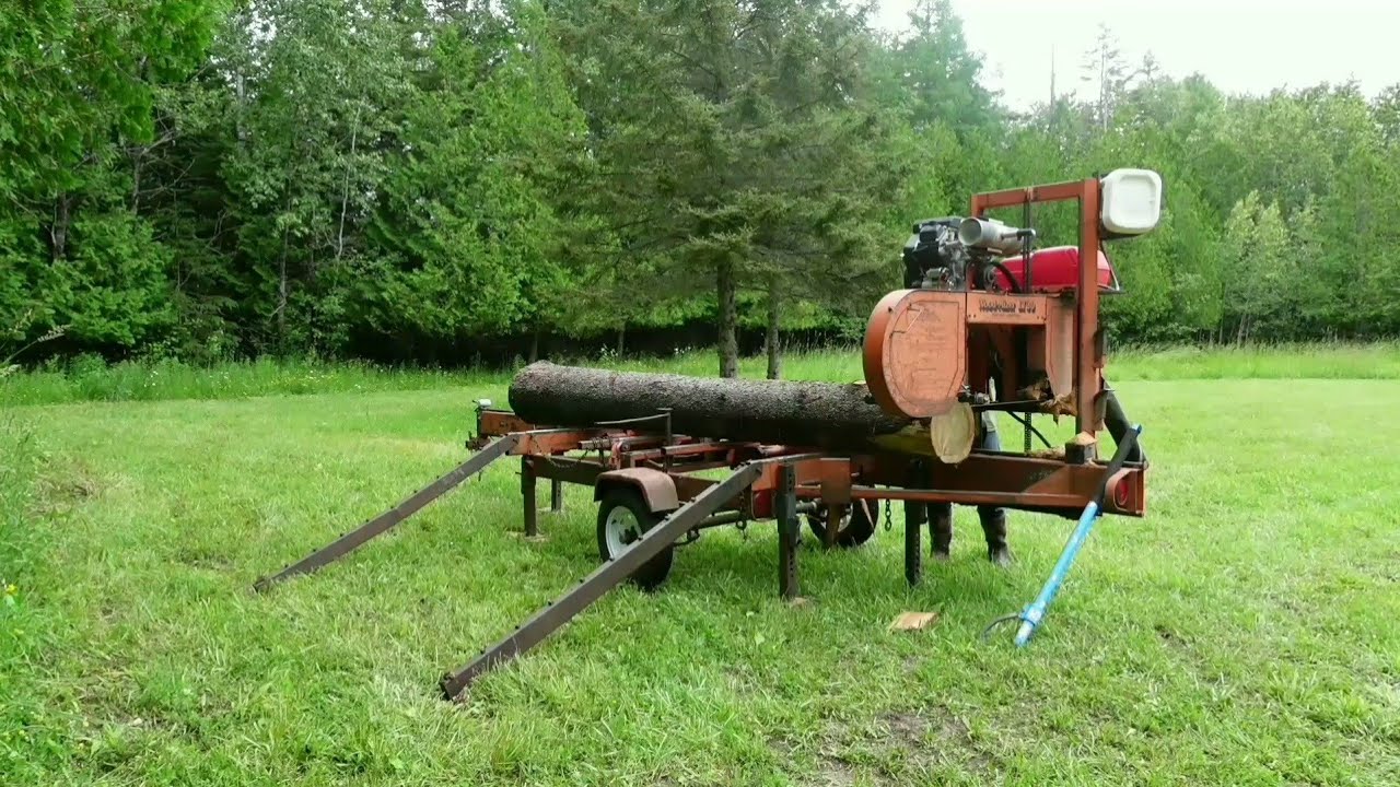 Utilizing Dead Trees for Cabin Projects with my 1985 LT30 Woodmizer Sawmill.