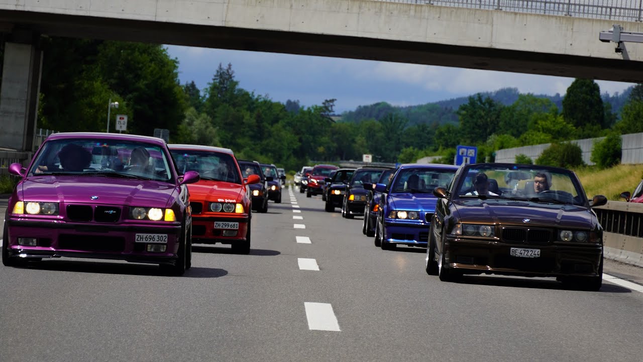 BMW E36 CREW Trip in Furkapass Switzerland 2022 (CarPorn 4K)