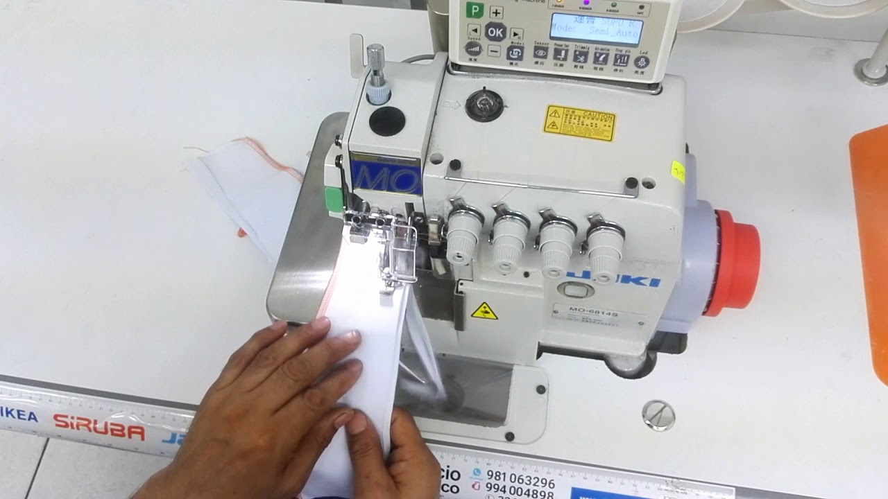 Remalladora Juki MO-6814S Series 6800 con equipo sistema el&eacute;ctrico mira en Tv MRG.