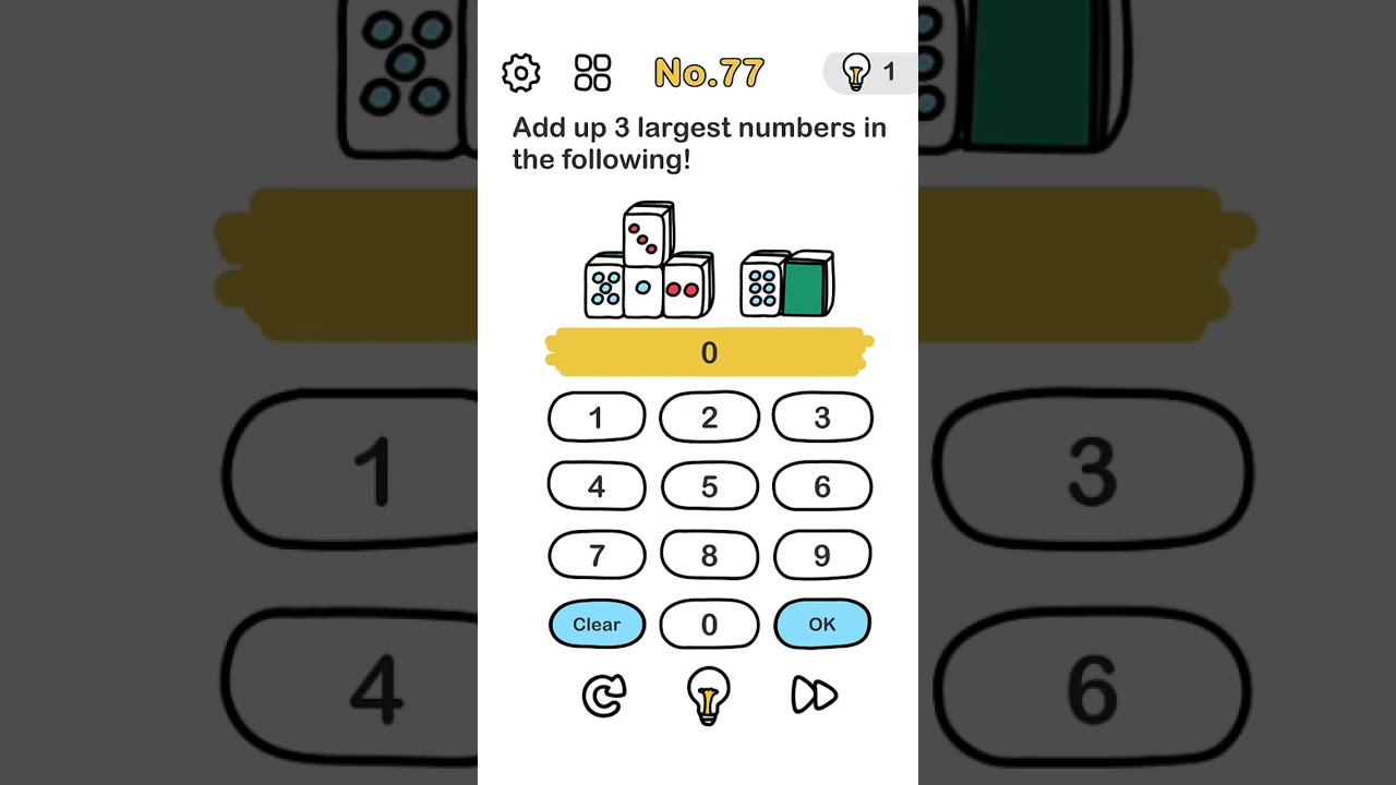 #Answetbrainoutlevel77 add up 3 largest number in the following Walkthrough brain out level 77