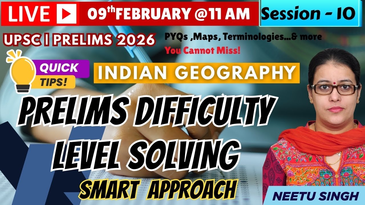 Geography GS Facts, Concepts I PYQs 20 years I UPSC Prelims 2026 -Session 10