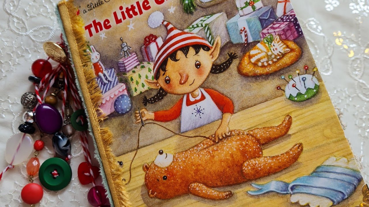 Junk Journal - Altered Little Golden Book - The Little Christmas Elf