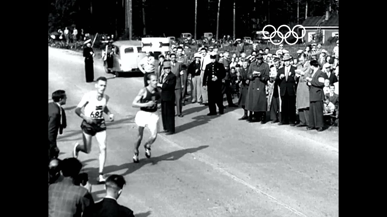 Emil Zátopek Wins 5,000m, 10,000m & Marathon Gold - Helsinki 1952 Olympics