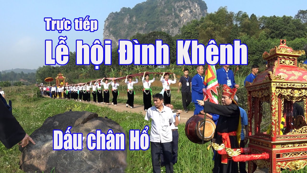 Trực tiếp Lễ hội Đình Khênh năm 2024 Nghệ nhân Bùi Văn Minh nói về dấu chân Hổ ở núi Đồi Thờ