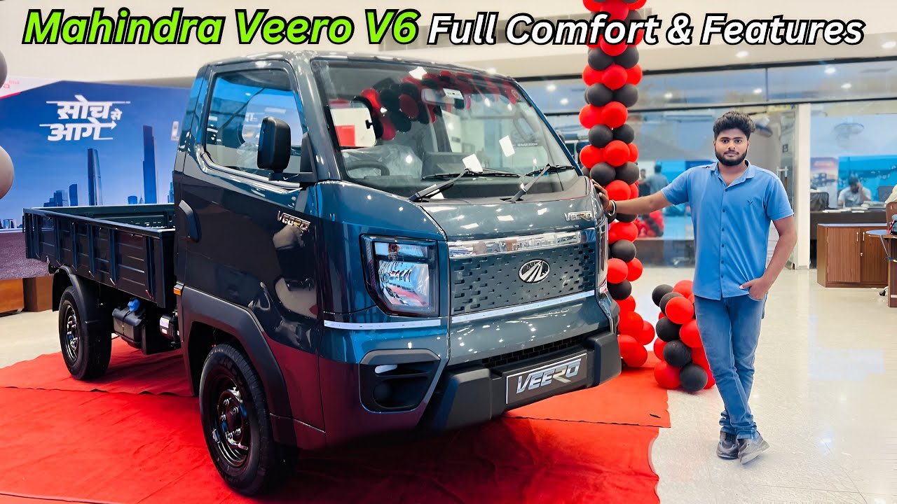 New Mahindra Veero Pickup Top Model Full Review❤️Airbag, Touch Screen & AC✅2024 Mahindra Veero