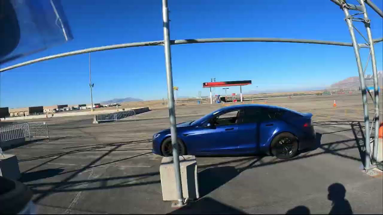 Tesla Model S Plaid Autocross that turned into a huge drift!