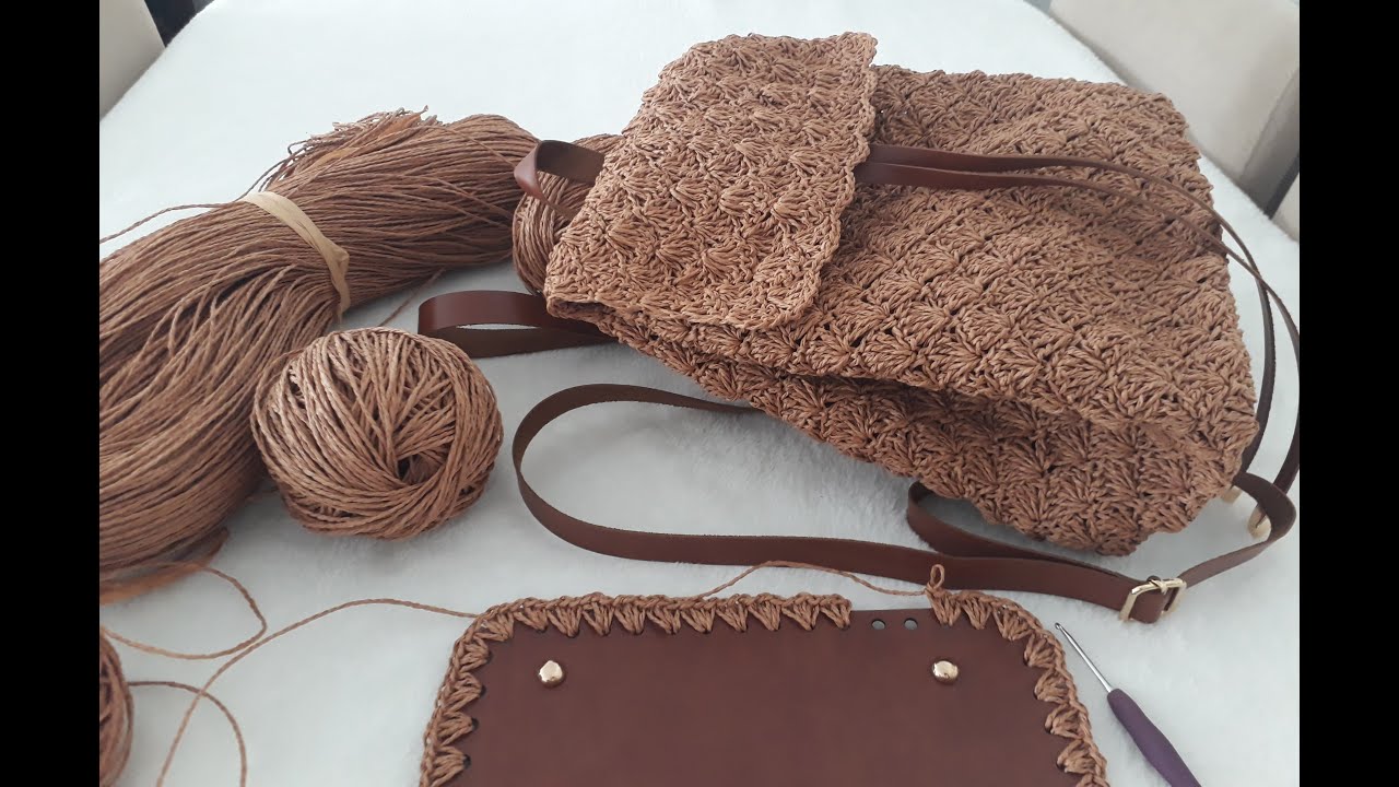 Kağıt İp İle Sırt Çantası Yapımı  (Shell Stitch Modeli)