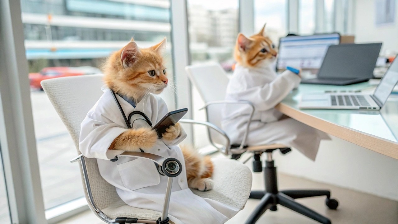 Two Orange Kittens Become Doctors at the Cat Hospital! 🐱💉