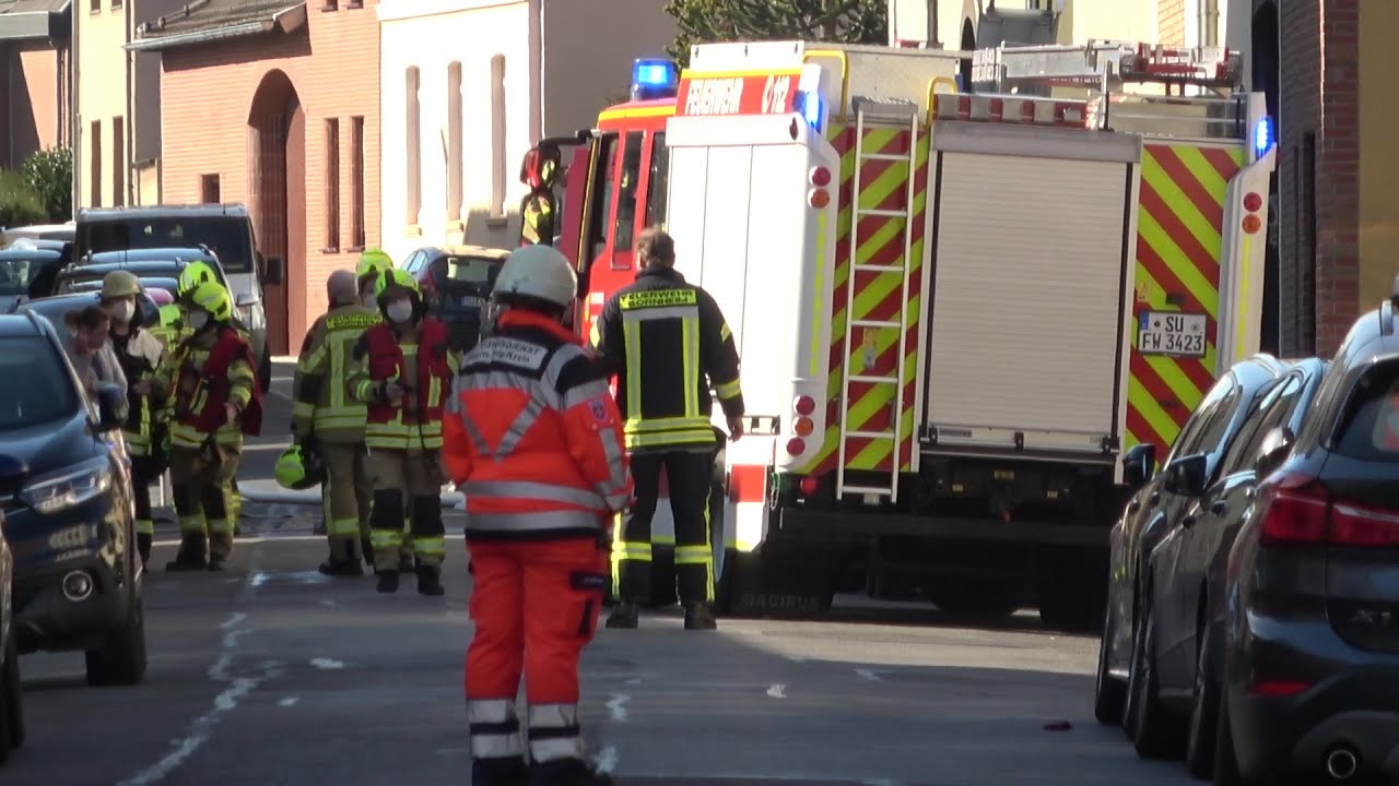 Waschmaschine brannte in Wohngebäude in Bornheim-Walberberg am 21.02.21 + O-Ton