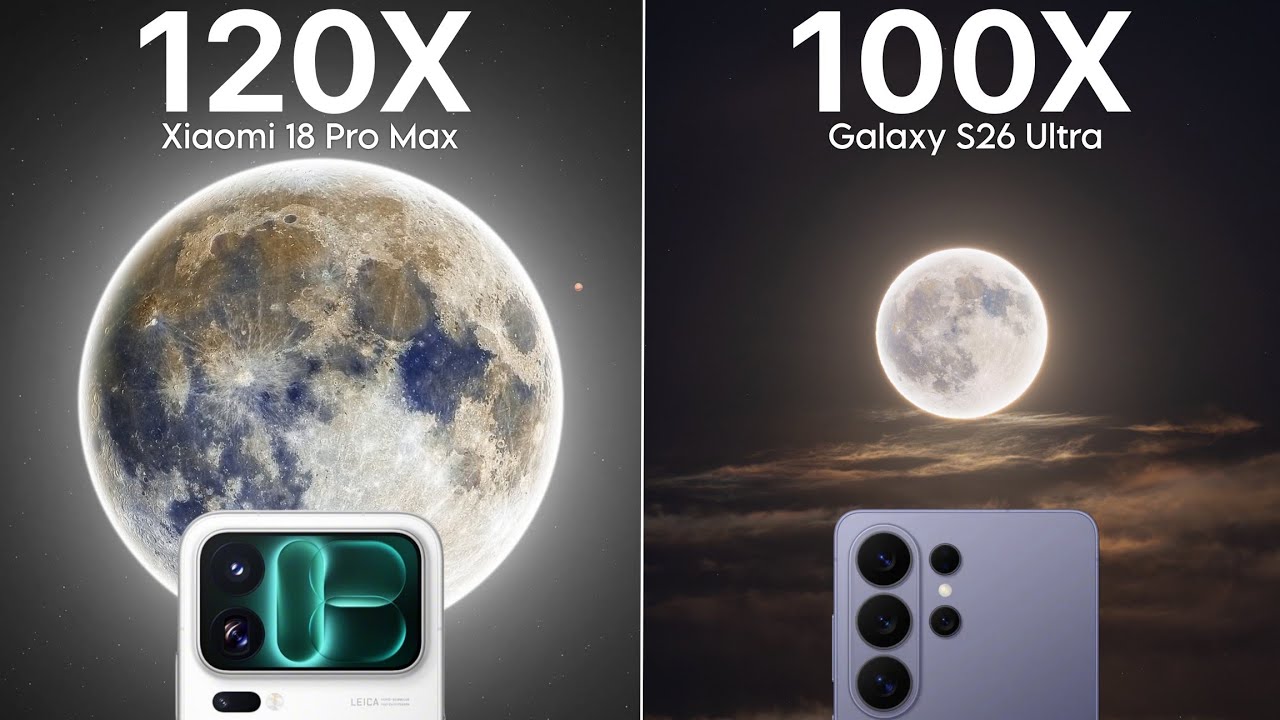 Сравнение зума в реальном времени: Xiaomi 18 Pro Max против Samsung Galaxy S26 Ultra