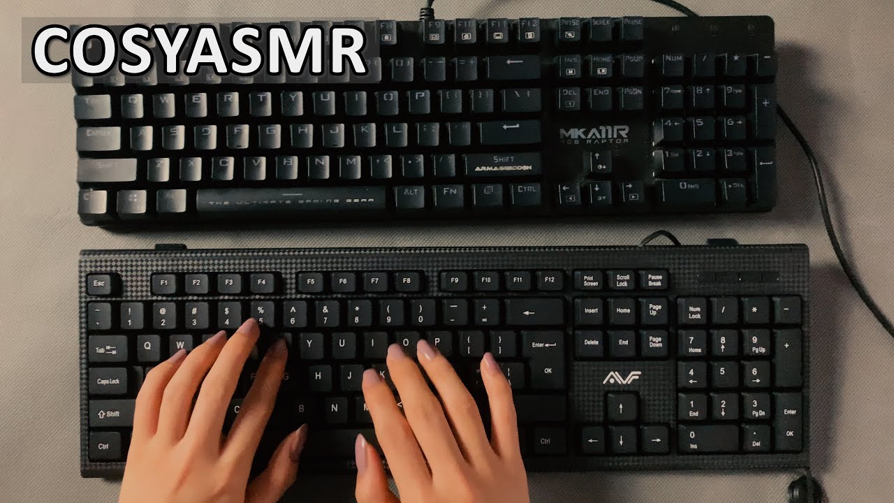 ASMR Typing : The Typing Sounds of Mechanical Keyboard vs Membrane Keyboard | CosyASMR, Cosy ASMR