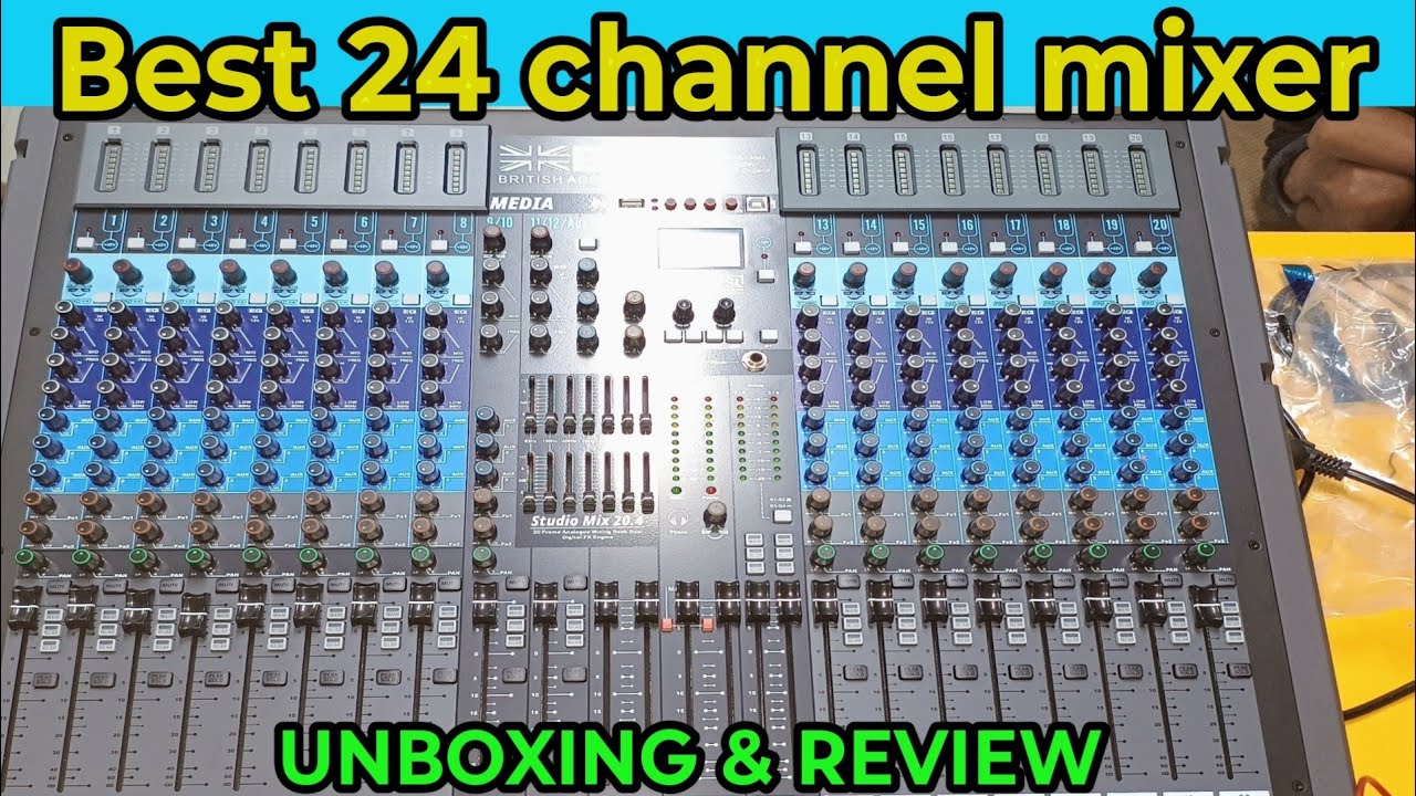 British acoustic 24 channel mixer price/unboxing and review/best 24 channel mixer/sk dj vlog 