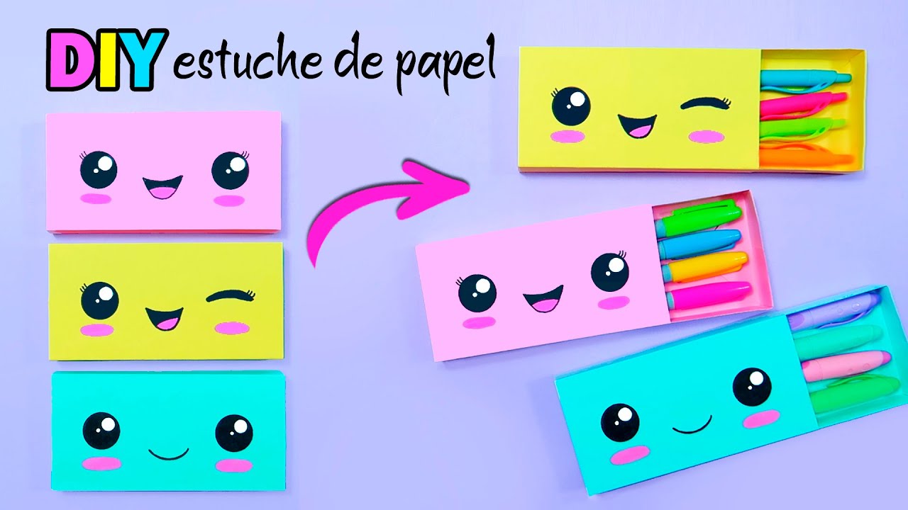 Manualidades con Papel / Cajitas de Papel DIY Estuche Lapicera / Tutorial Origami