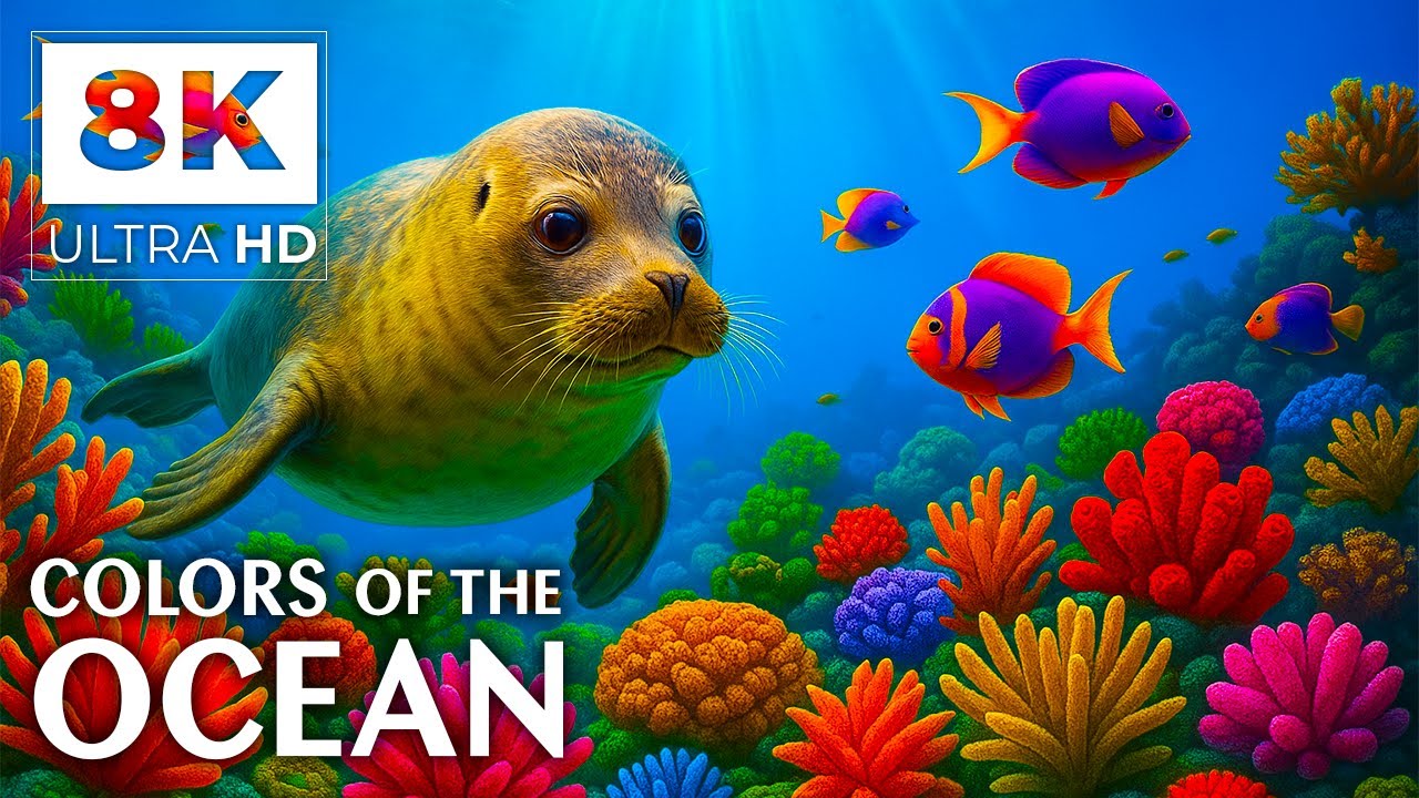 The Hidden Colors Beneath &ndash; Ocean Life in 8K UHD HDR | Relaxing Tropical Reefs & Calm Music