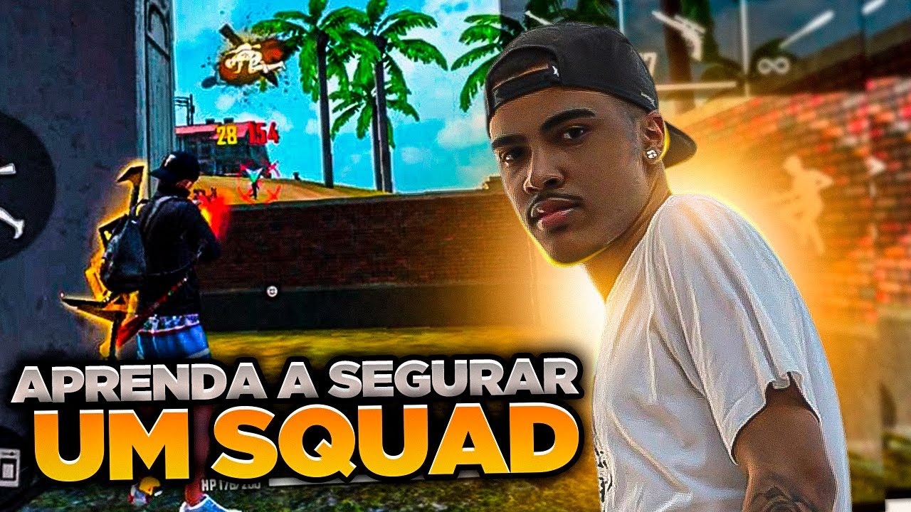 APRENDA A SEGURAR O RUSHADAO DE UM SQUAD - FREE FIRE SOLO VS SQUAD