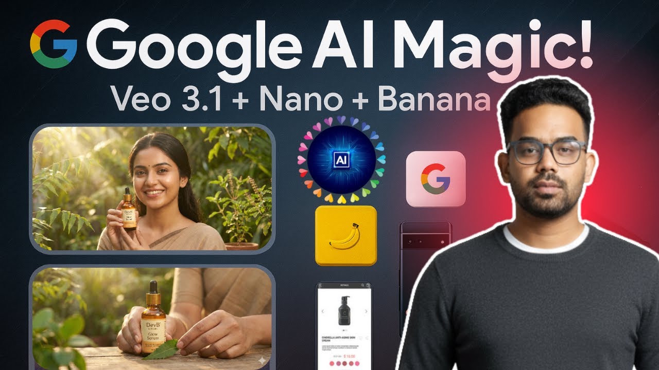 Create Professional Ads in 1 Minute | Google AI NanoBanana + Veo 3 Full Tutorial FREE || Dev Bnayak