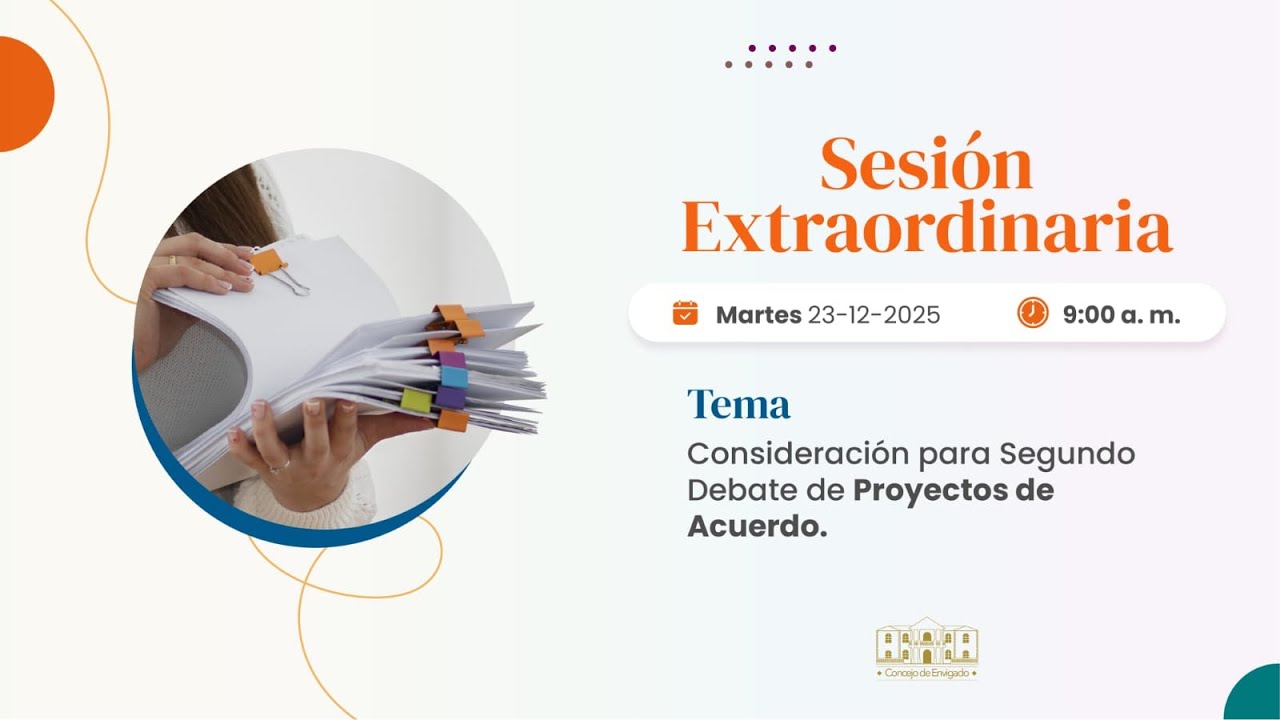 En vivo. Sesión Extra. Segundo debate de varios Proyectos de Acuerdo