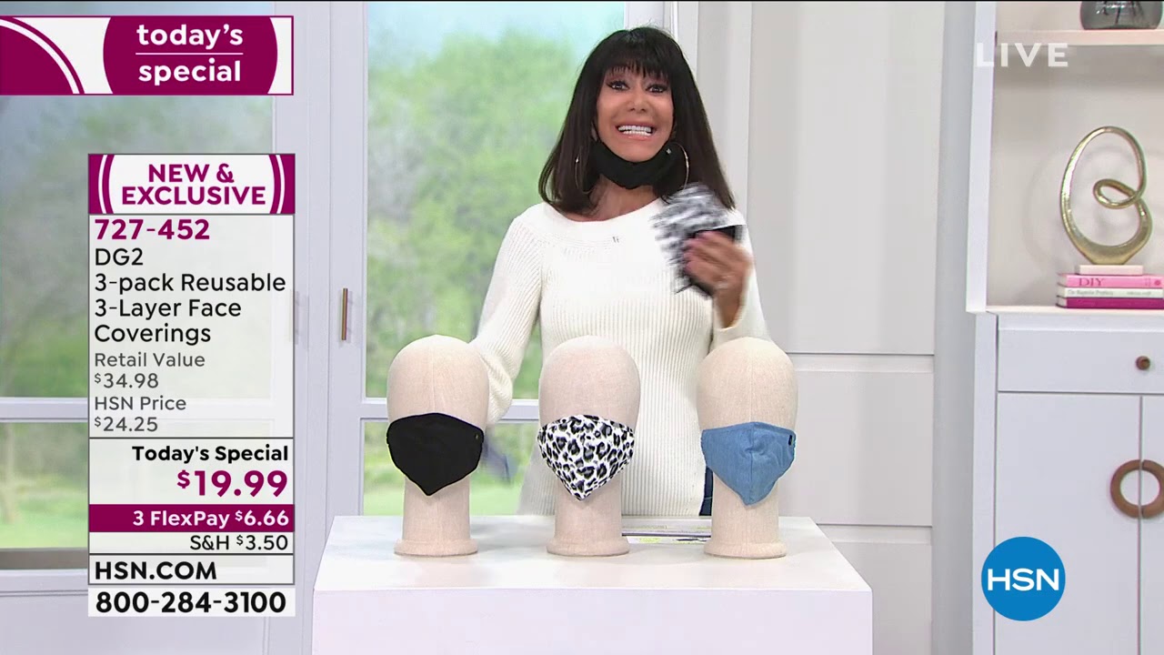 DG2 by Diane Gilman 3pack Reusable 3Layer Face Coverings