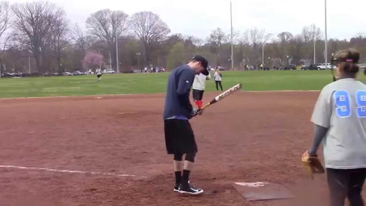 NBC Sports vs Indeed - Softball - Top 6th - Will Calnan lead-off Home Run - 4-29-14