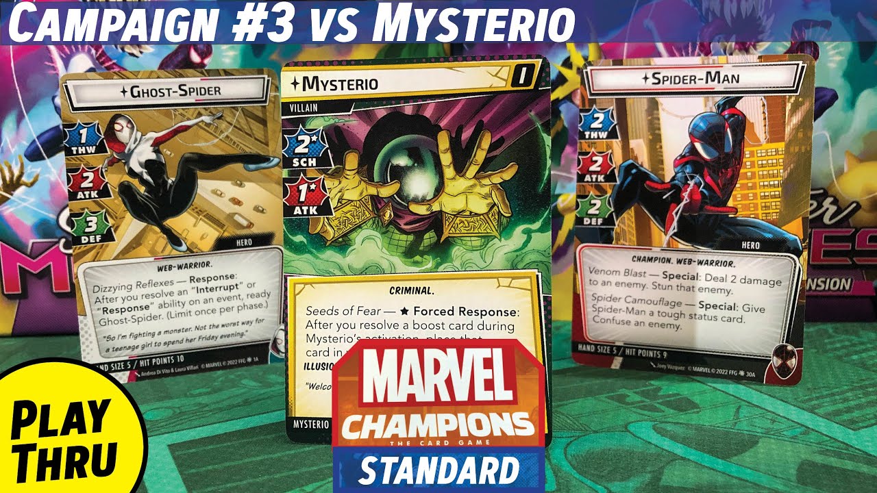 SINISTER MOTIVES Scenario #3 against MYSTERIO - Marvel Champions Playthrough