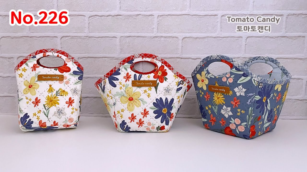 Квилт №226 Вторая корзина для печенья от TomatoCandy, Складная милая тканевая корзина, Новая идея.