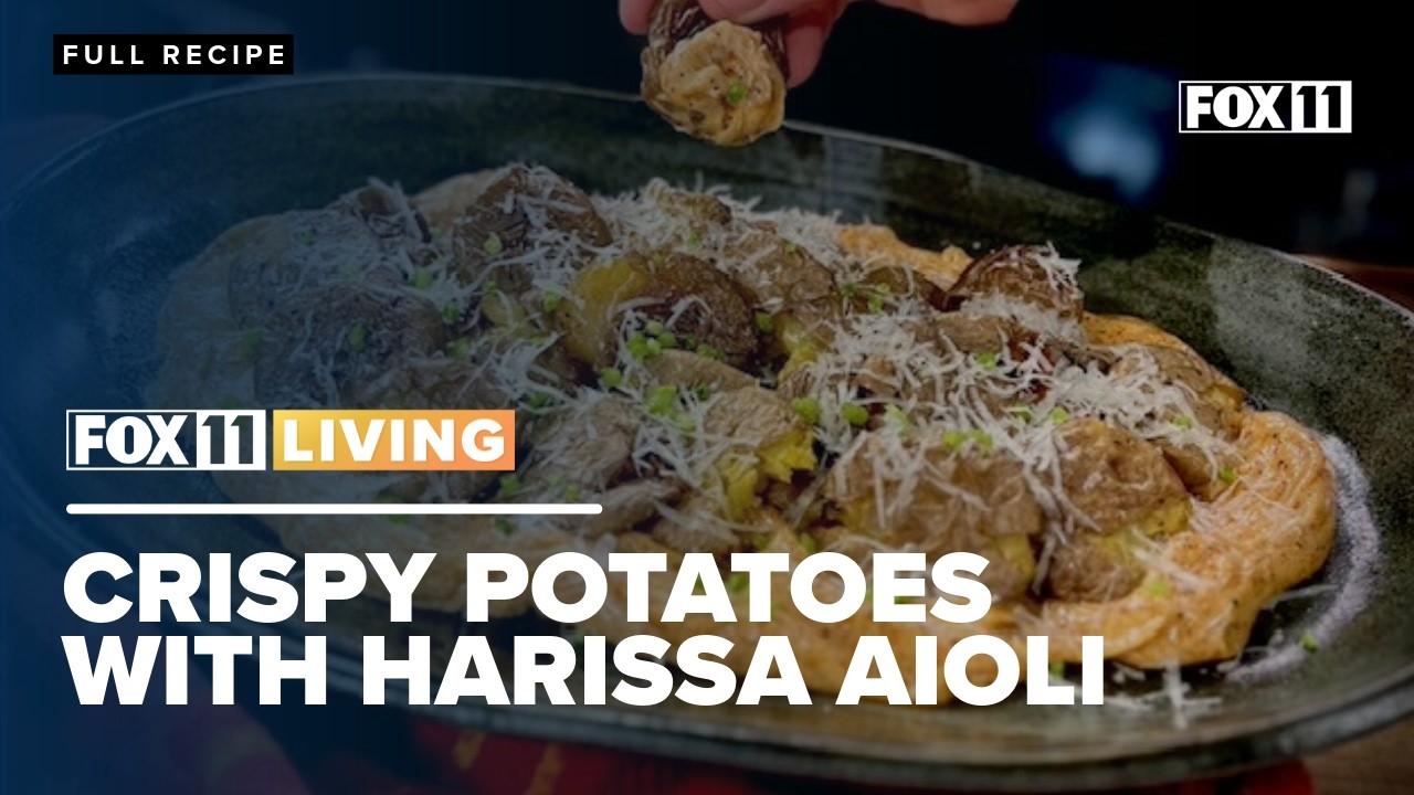 Crispy Potatoes with Harissa Aioli; Side dish recipe from FOX 11 Living