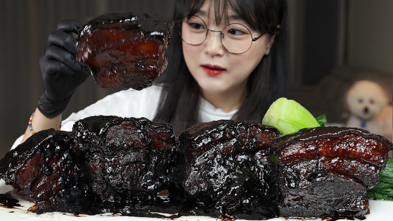 Dongpayuk🍖(жареная свиная грудинка в соевом соусе) Mukbang Asmr