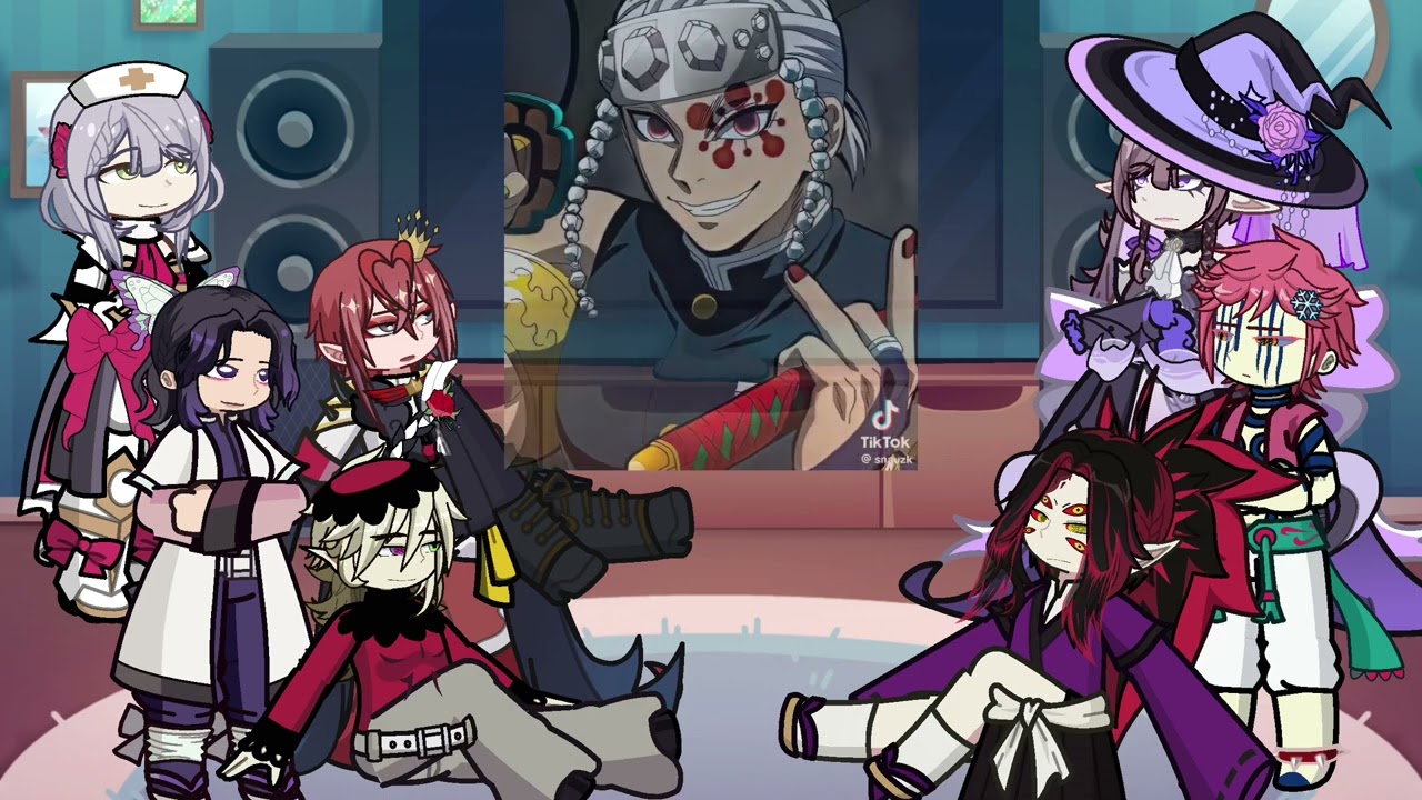 Fandoms react to Tengen | Giyuu | demon slayer | Gacha Life 2