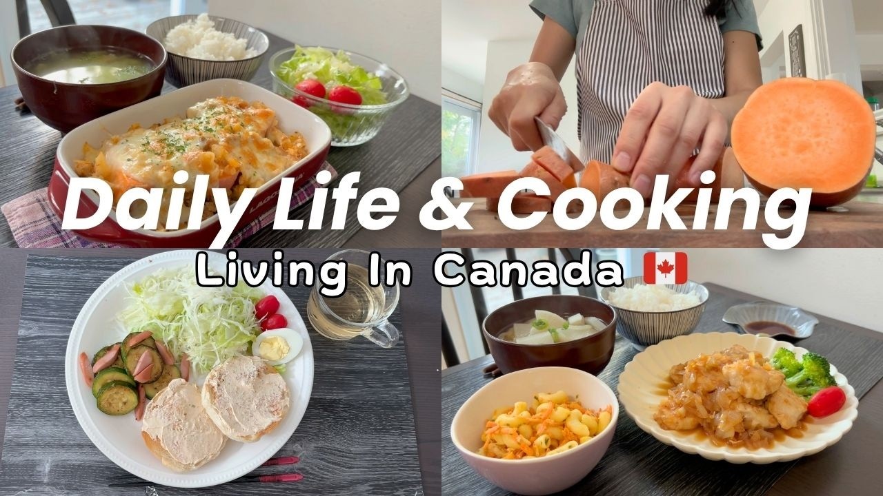 [Vlog] Living in Canada 🇨🇦 | 2 Days Lunch & Dinner Record by Japanese Housewife | Cooking Healthy