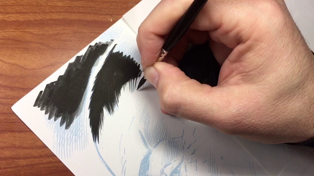 Let's chill...and do some inking with my Raphael 8404 brush