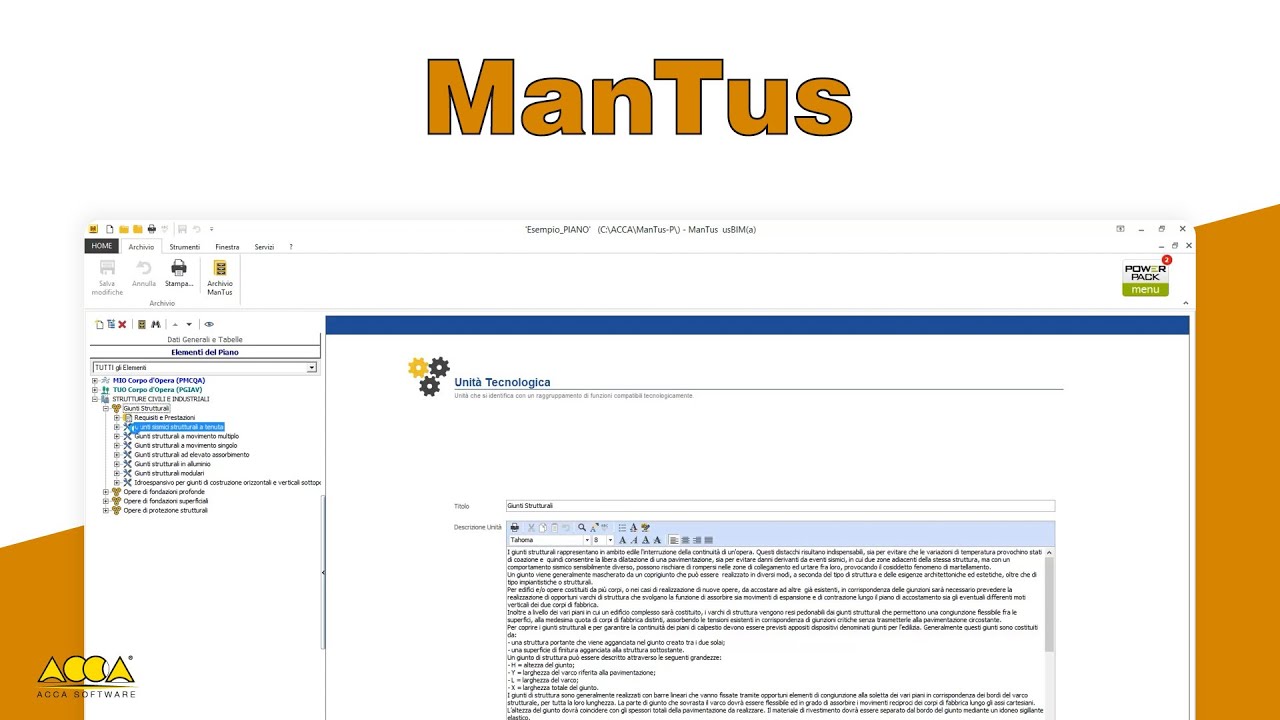 Piani di manutenzione con ManTus | ACCA software