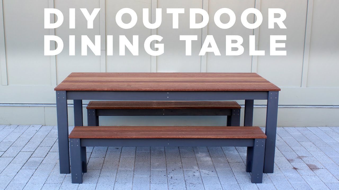 DIY Modern Outdoor Table and Benches