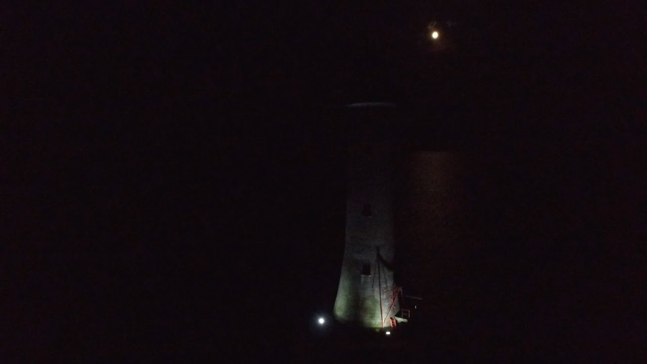The Haulbowline Lighthouse at night