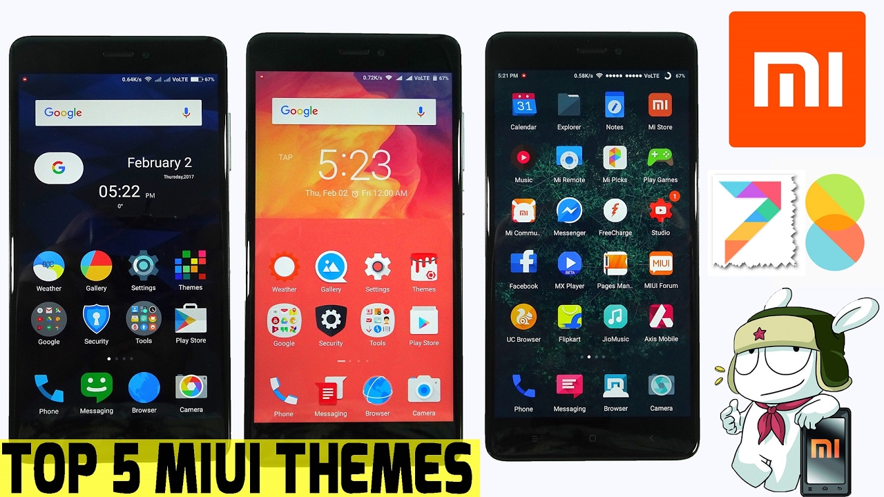 Top 5 Best MIUI Themes For Redmi Note 4,Redmi Note 3,Redmi 3S Prime