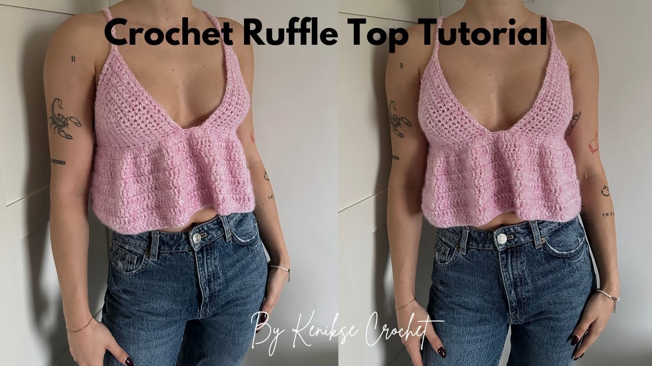 Crochet Ruffle Top Tutorial I Beginner friendly Crochet Crop Top Tutorial