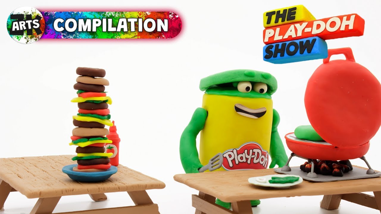 Сколько бургеров можно приготовить на Green BBQ? 🍔 Шоу Play Doh | Подборка эпизодов | ZeeKay Arts