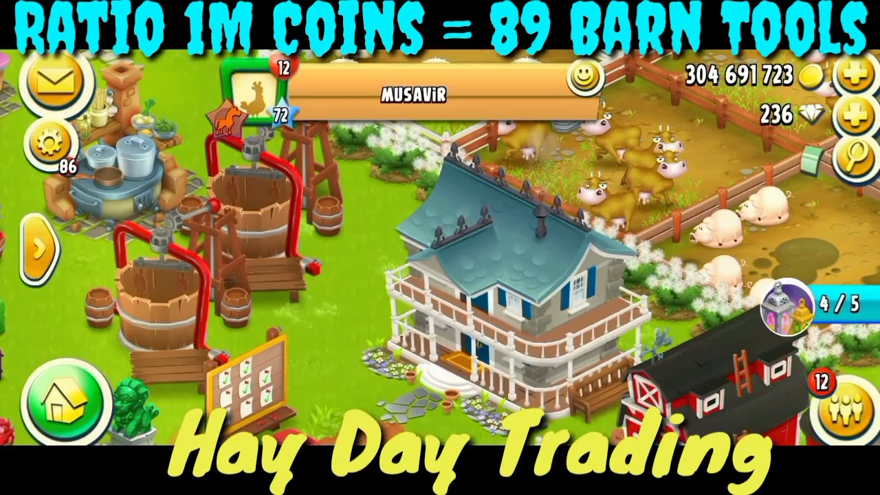 Hay Day Trading | Trading Barn Tools With 1Million Coins | Tips and Tricks To Play Hay Day #hayday