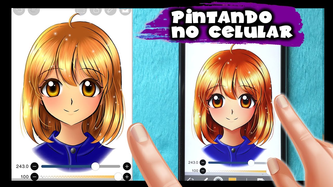 Como Pintar Cabelo - Pintando no celular com o dedo